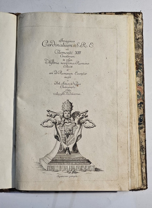 Imagines Cardinalium S.R.E. A Clemente XIII Creatorum In Historiae... 1760
