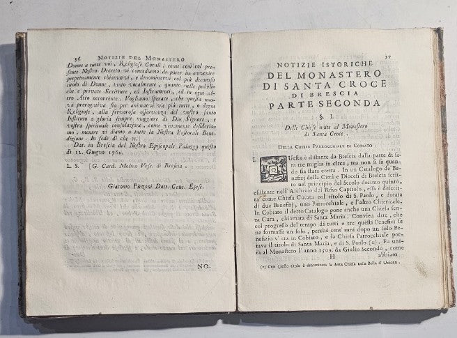 Notizie istoriche del monastero di santa Croce di Brescia raccolte ed ordinate dal Signor D. Carlo Doneda Sacerdote bresciano