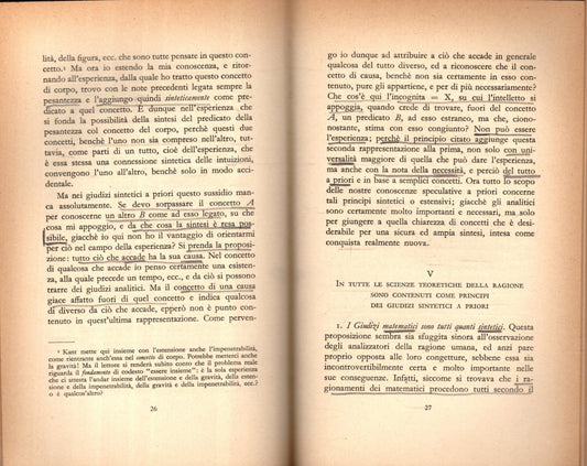 Critica Della Ragion Pura (Estratti) di Emanuele Kant