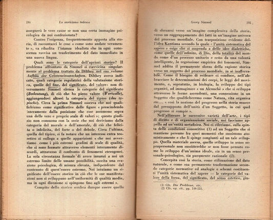 Lo Storicismo Tedesco - Dilthey | Simmel | Spengler