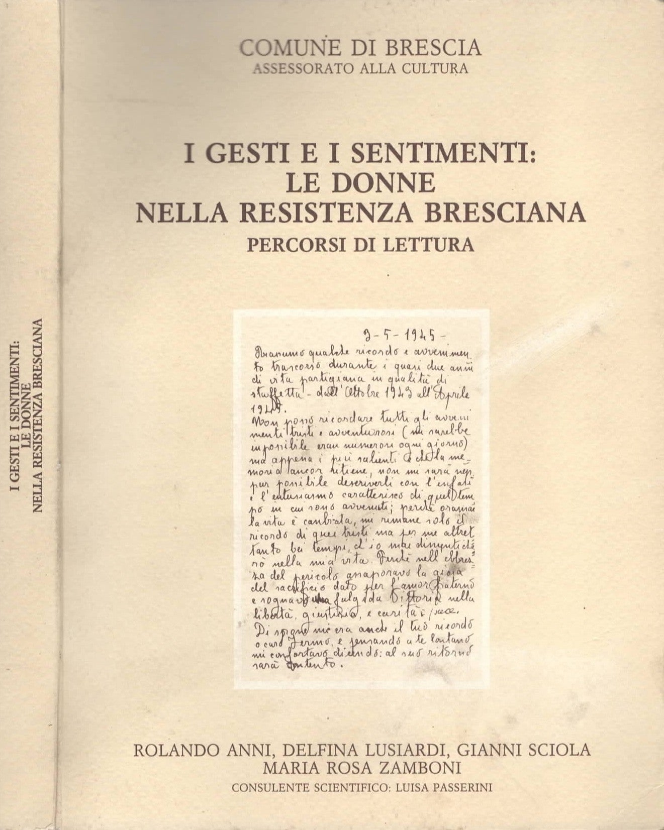 I Gesti E I Sentimenti Le Donne Nella Resistenza Bresciana Percorsi Di Lettura