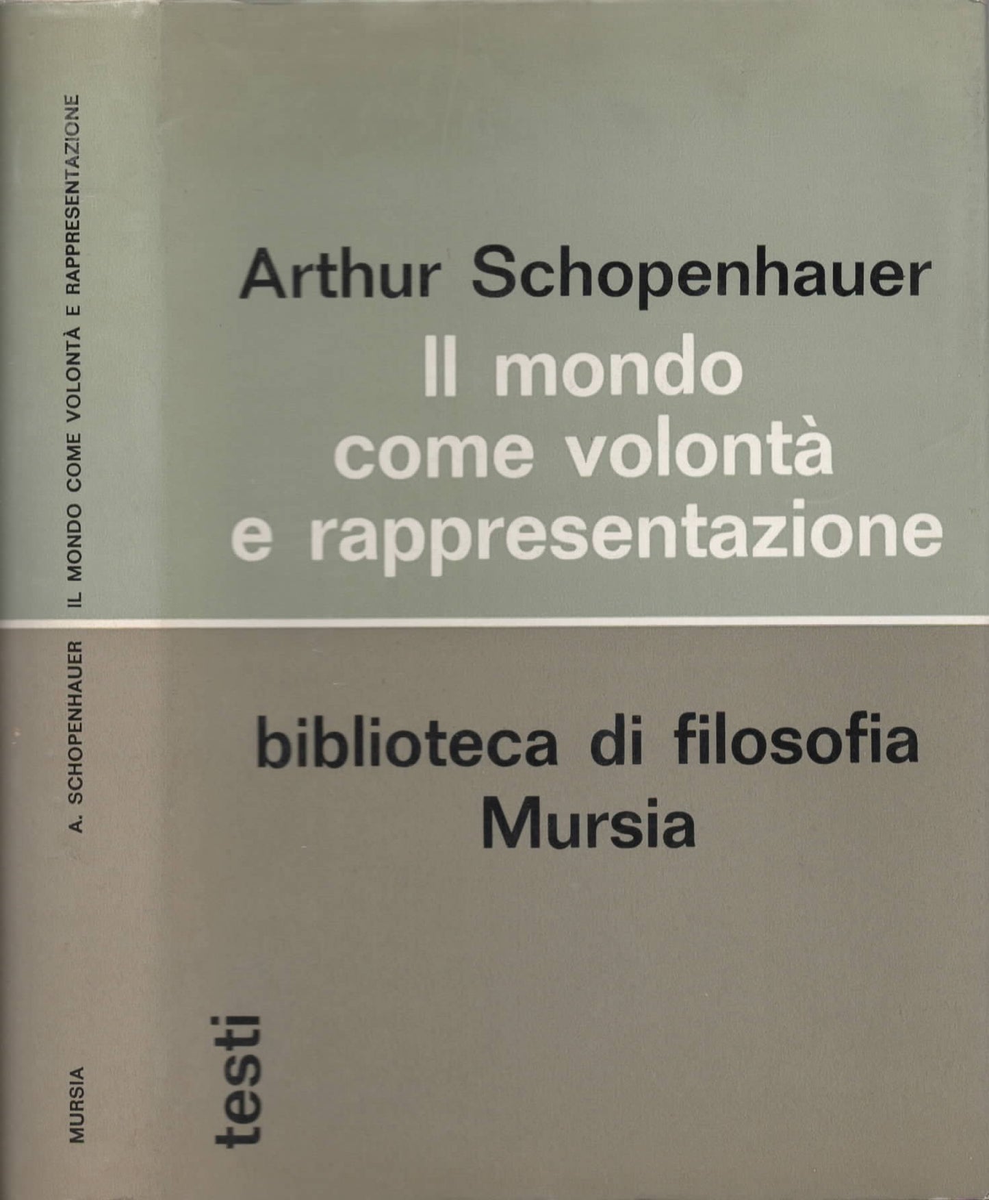 Schopenhauer A.: Il mondo come volonta' e rappresentazione