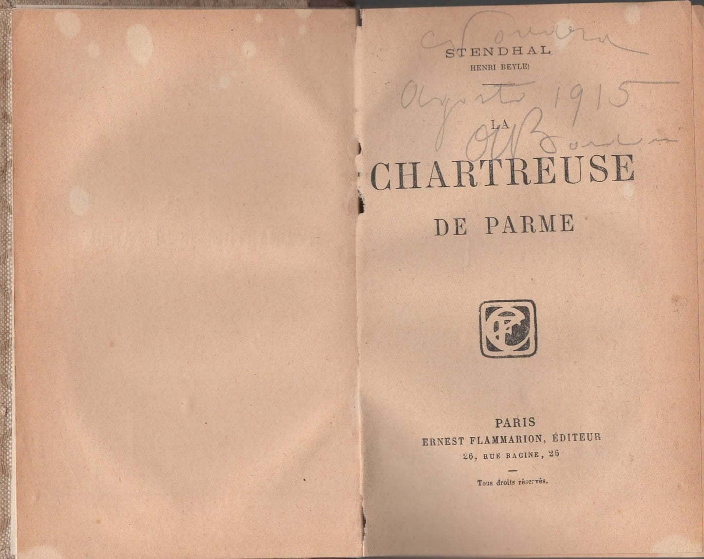 Stendhal La Chartreuse de Parme