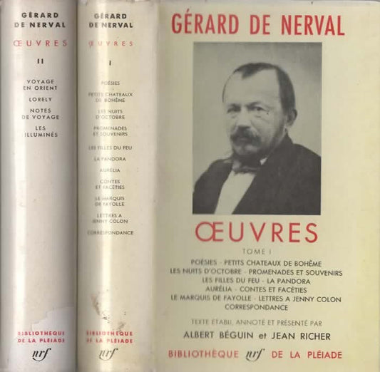 Oeuvres di Gerald De nerval in due volumi
