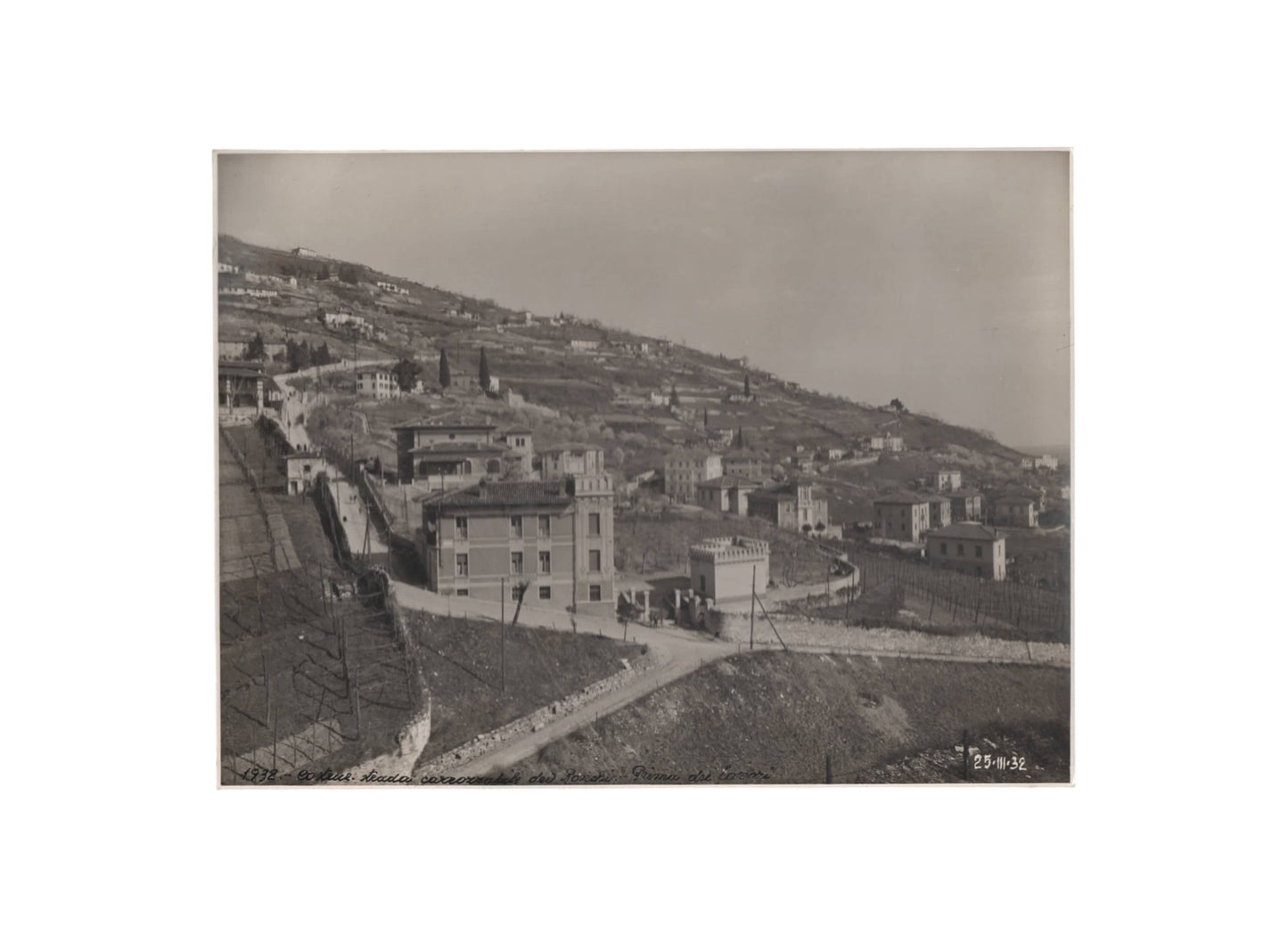 Vecchia fotografia dei Ronchi di Brescia datata 25.11.32