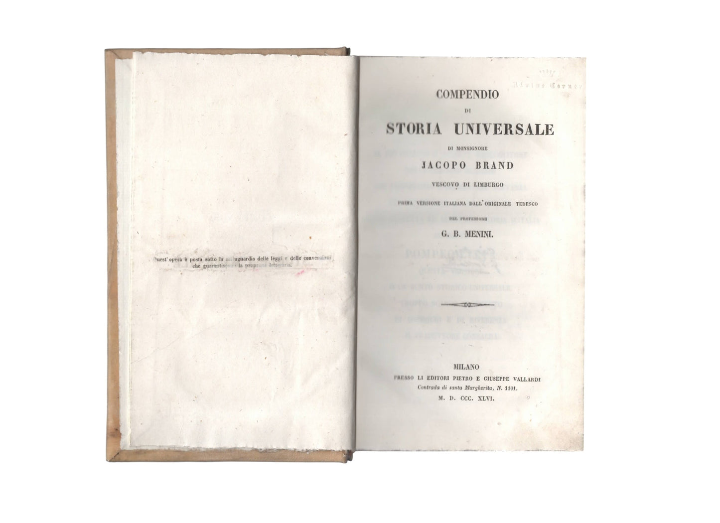 Compendio di Storia Universale di Jacopo Brand