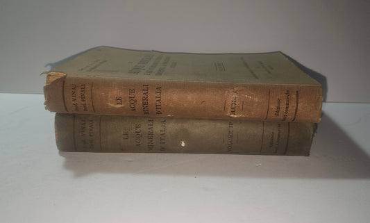 Le Acque Minerali e gli Stabilimenti Termali Idropinici ed Idroterapici d'Italia – Vinaj Pinali – 2 Volumi 1916-1923 - IOLIBROCARMINE