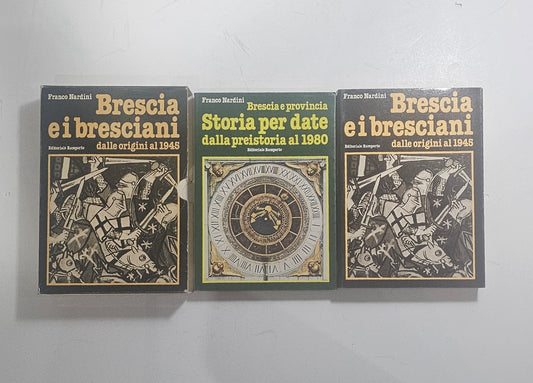 Copertine originali dei libri Brescia e i Bresciani e Storia per Date – iolibrocarmine