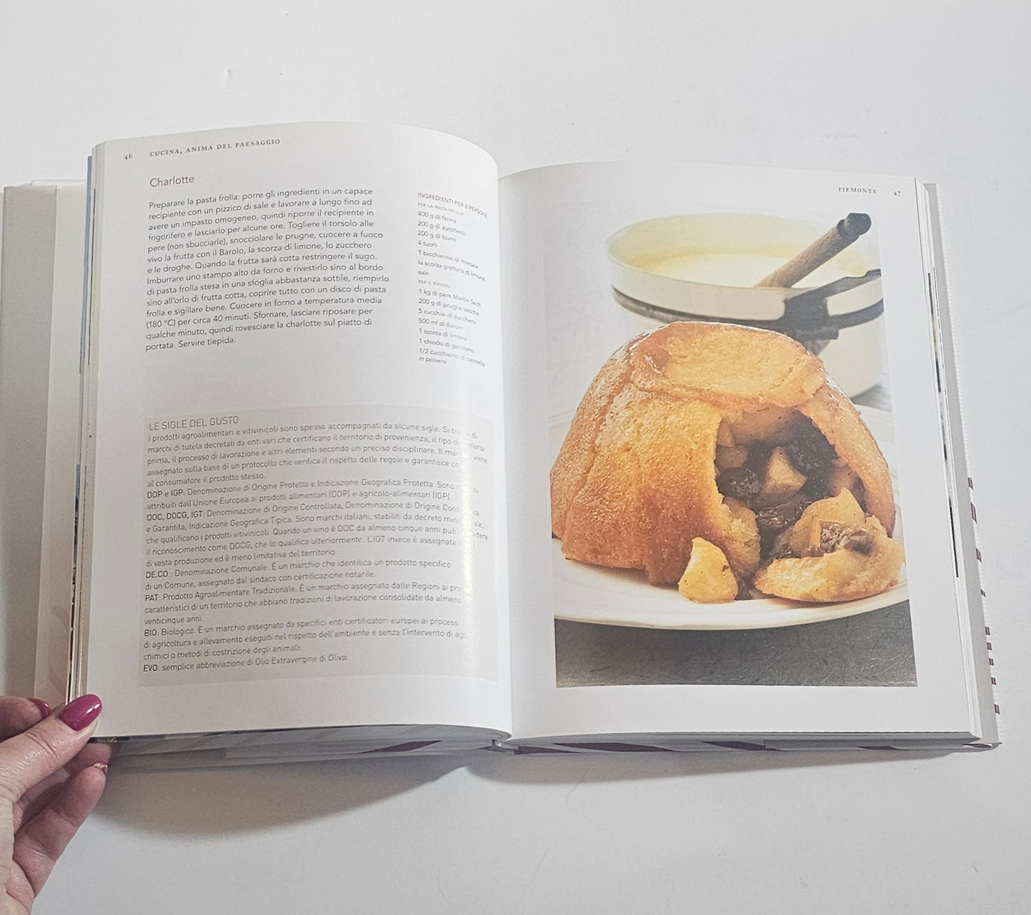 ricetta dolce italiano libro cucina anima del paesaggio