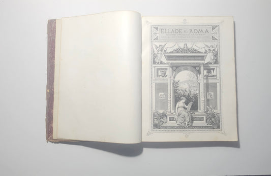 ellade e roma jacopo di falke libro antico 1882 antiporta figurato