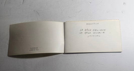 Frontespizio del libro d'artista La Râge Oblique La Râge Oublie di Emilio Villa Iolibrocarmine