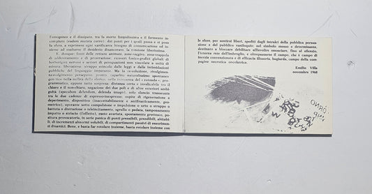 Interno del libro d’artista Le Palle Giranti di Emilio Villa con testo sperimentale e interventi grafici iolibrocarmine