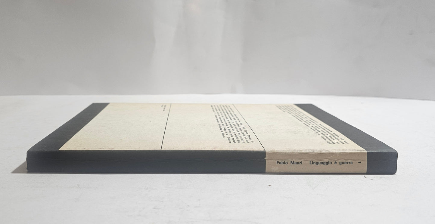 Fabio Mauri Linguaggio è guerra libro arte concettuale italiana ideologia dorso