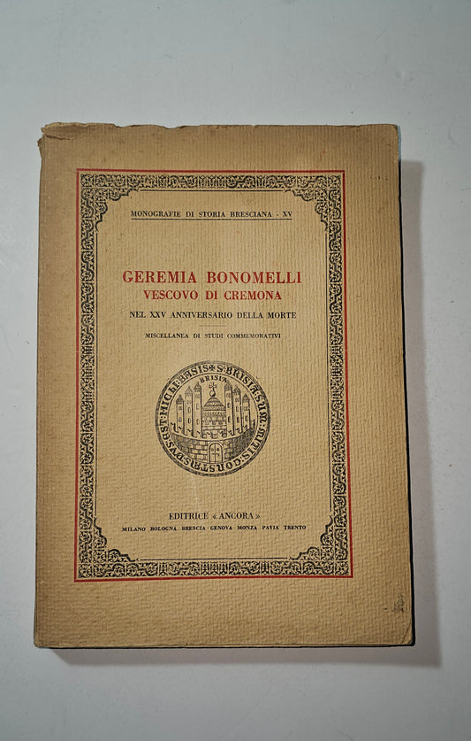iolibrocarmine geremia bonomelli vescovo cremona 1939 copertina