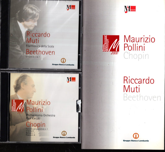 MAURIZIO POLLINI CHOPIN + RICCARDO MUTI BETHOVEN ** 2 CD + FASCICOLO