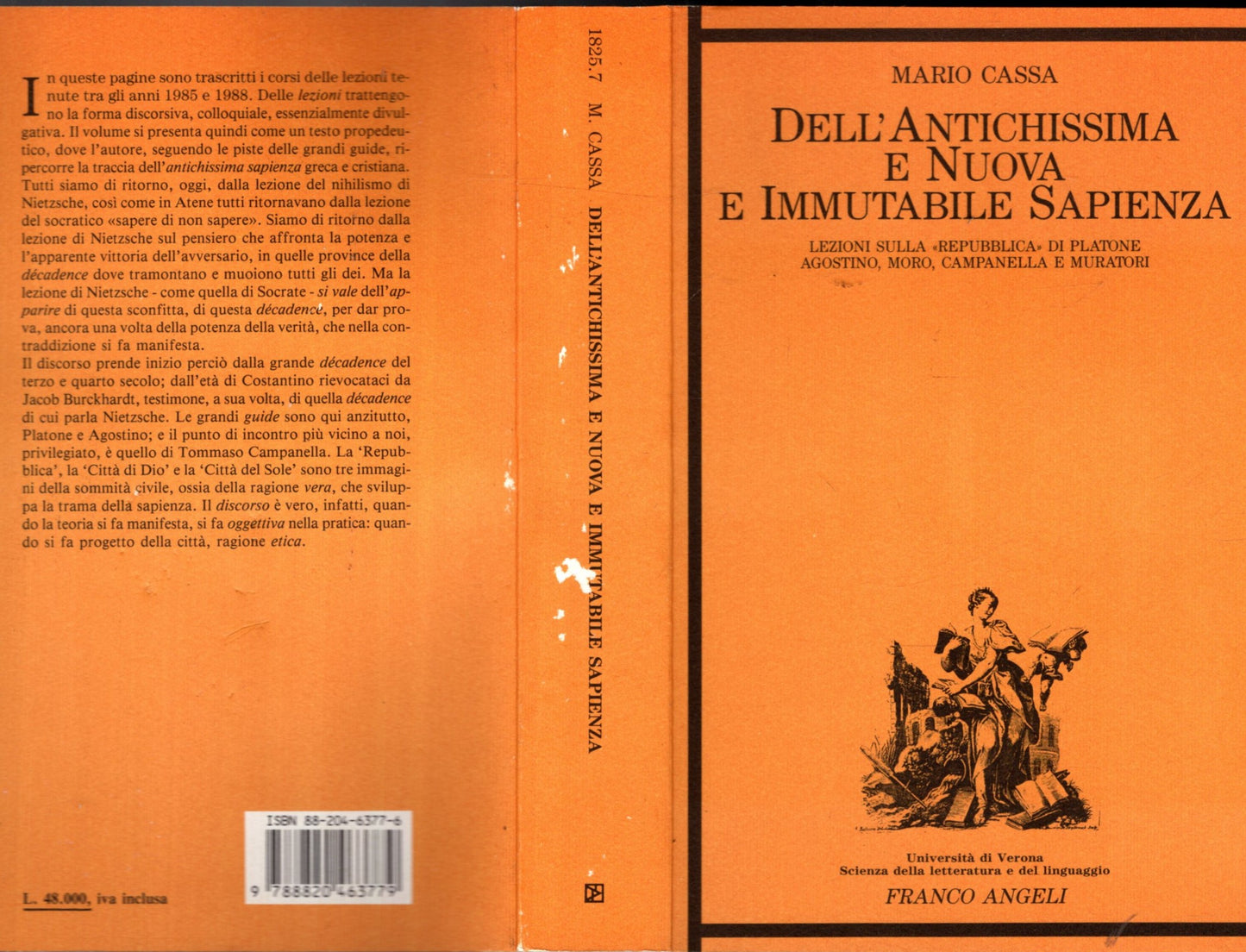 Dell'antichissima e nuova e immutabile sapienza : lezioni sulla Repubblica di Platone, Agostino, Moro, Campanella e Muratori