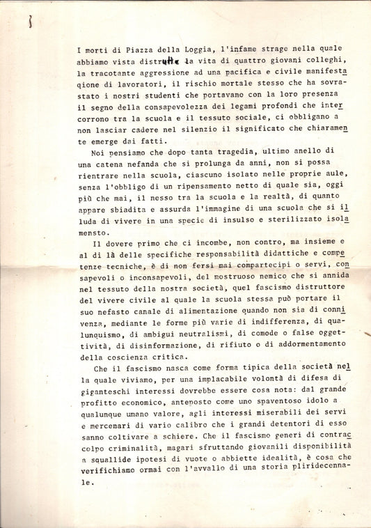 Risposte A Una Lettera Riflessioni Di Uomini Di Cultura Su Strage E Processo Di Piazza Loggia - IOLIBROCARMINE
