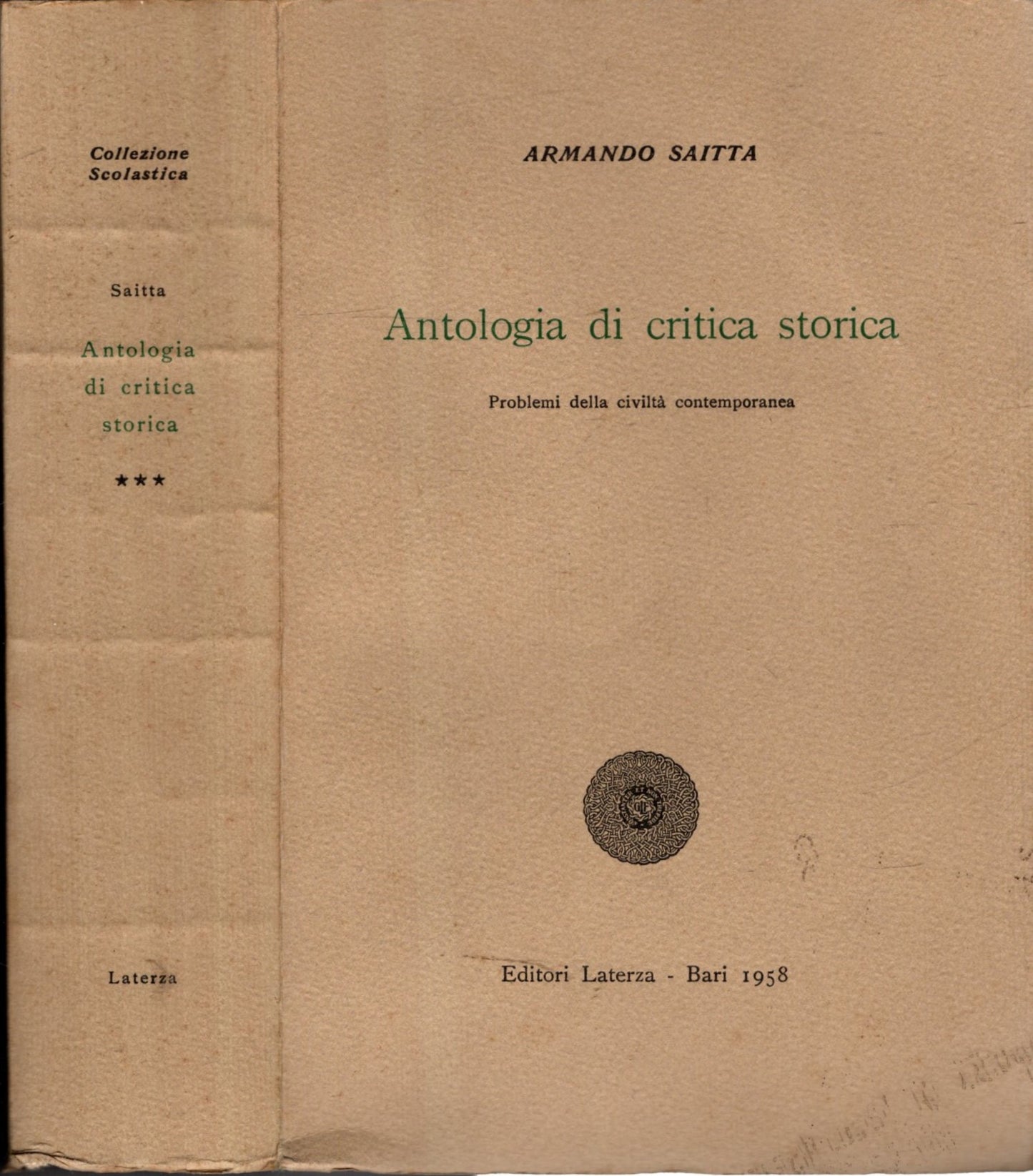 Antologia della critica storica. Problemi della civiltà contemporanea vol. III - IOLIBROCARMINE