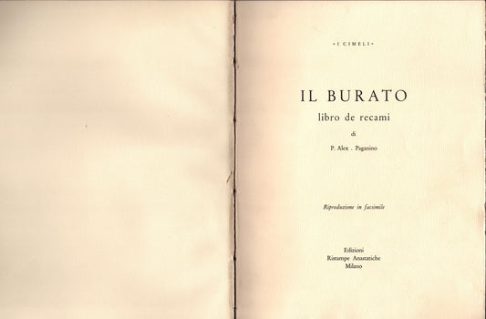 Il Burato libro de recami ricami (Fac-simile) *