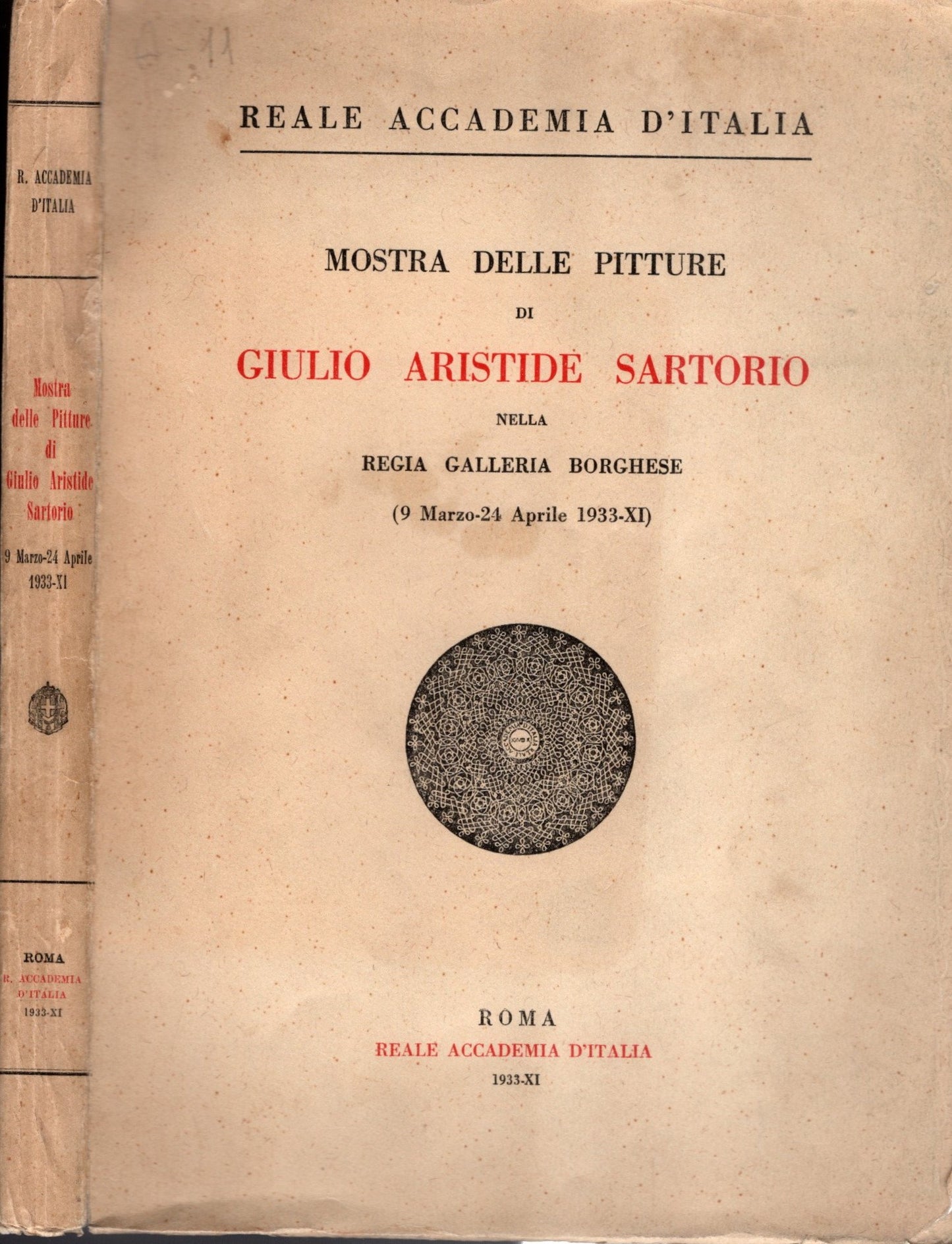 Mostra Delle Pitture Di Giulio Aristide Sartorio Nella Galleria Borghese. 9 marzo - 24 aprile 1933 XI
