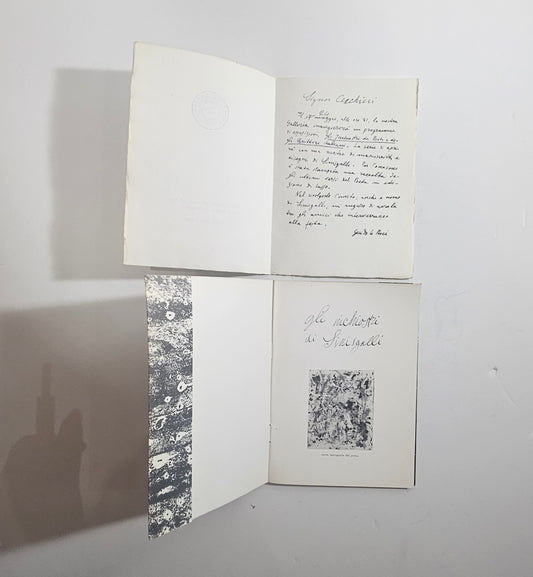 Interno libro con dedica manoscritta Sinisgalli