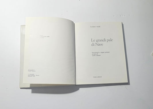 Frontespizio del volume Le Grandi Pale di Nave Grafo Edizioni io libro carmine