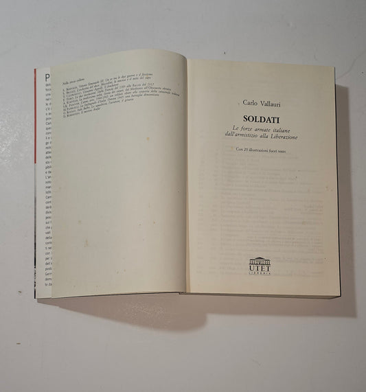 Frontespizio del volume Soldati di Carlo Vallauri io libro carmine