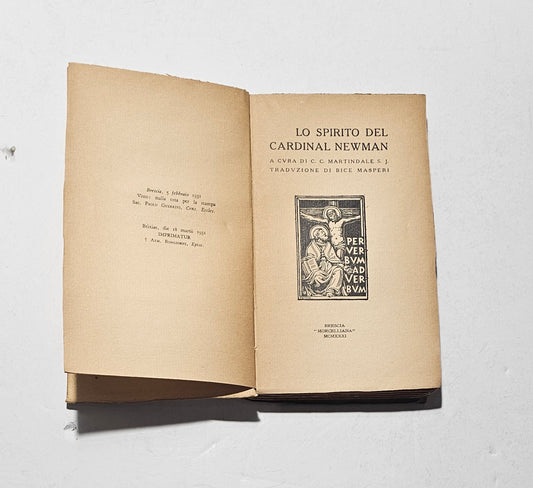 frontespizio libro newman brescia edizione antica