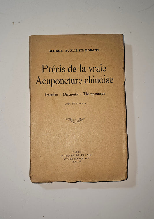 Copertina brossura editoriale originale del volume di George Soulié de Morant del 1937 io libro carmine