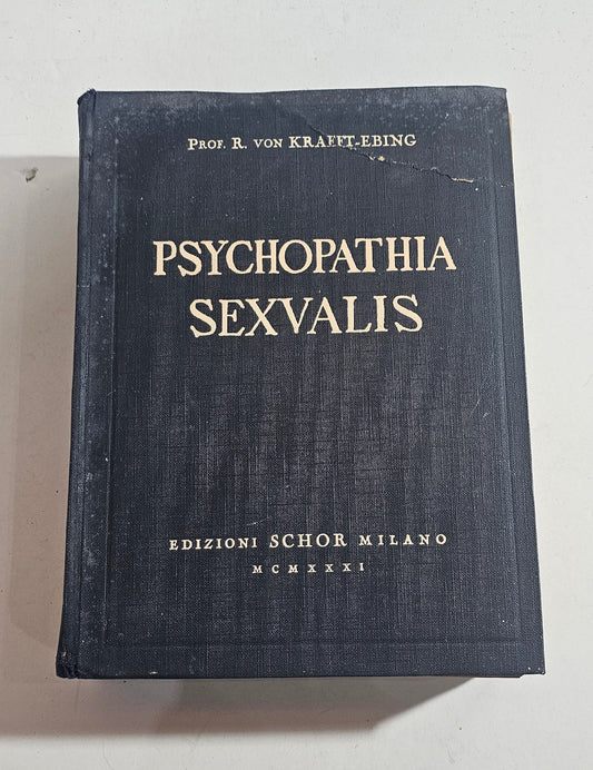 psychopathia sexualis krafft ebing 1931 copertina originale schor milano