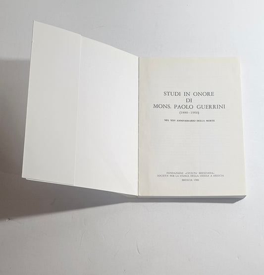 frontespizio studi in onore guerrini 1986