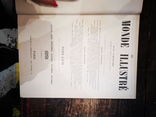 LE MONDE ILLUSTRE 1891 VOL. 2 (SECONDO SEMESTRE) - IOLIBROCARMINE