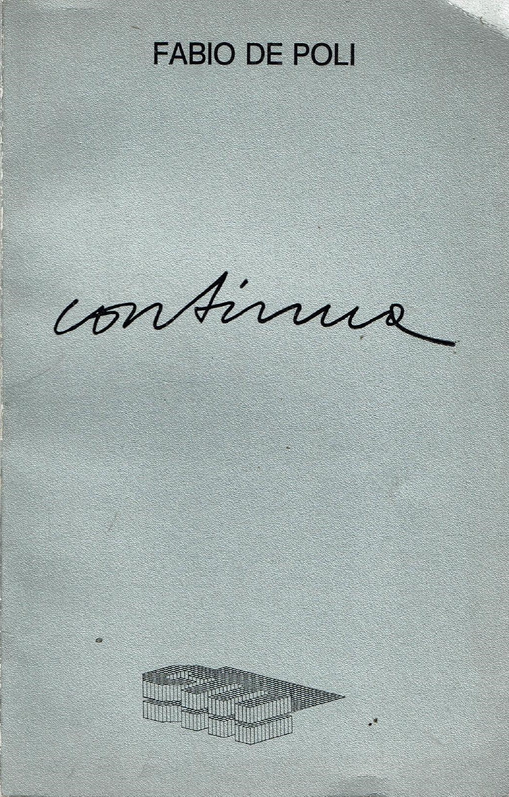 Fabio De Poli - Continua (libro d'artista)