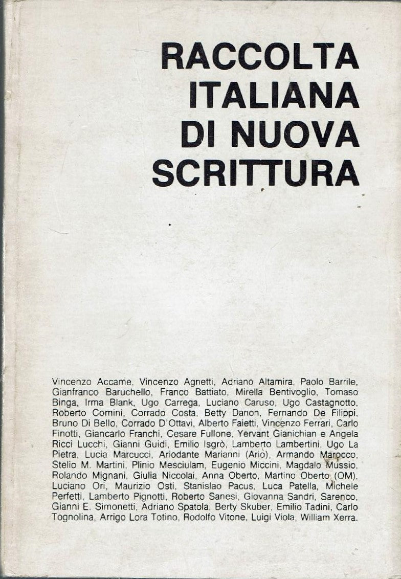 Raccolta Italiana Di Nuova Scrittura