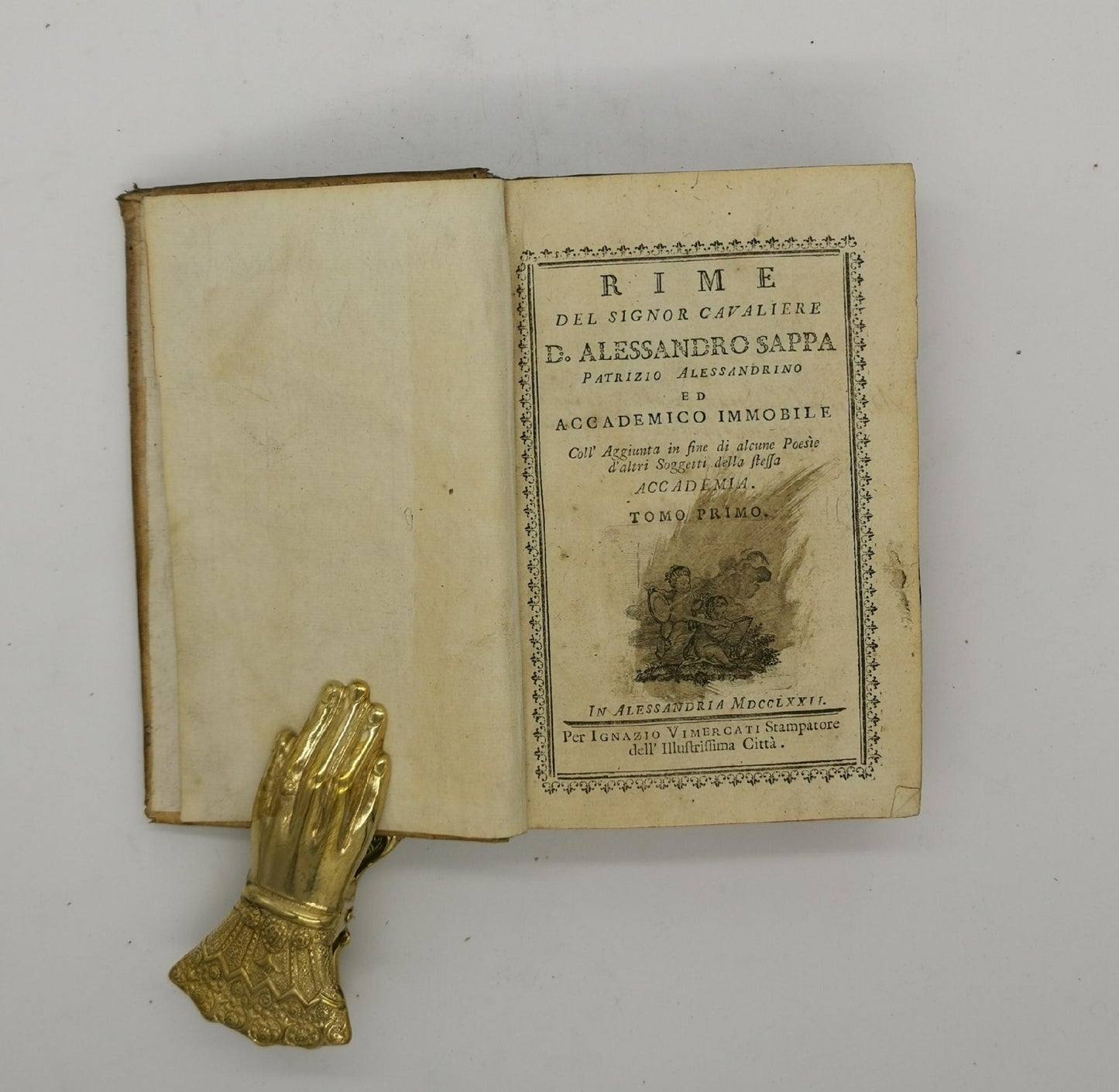 RIME DEL SIGNOR CAVALIERE D. ALESSANDRO SAPPA 2 TOMI IN UNICO VOLUME 1772