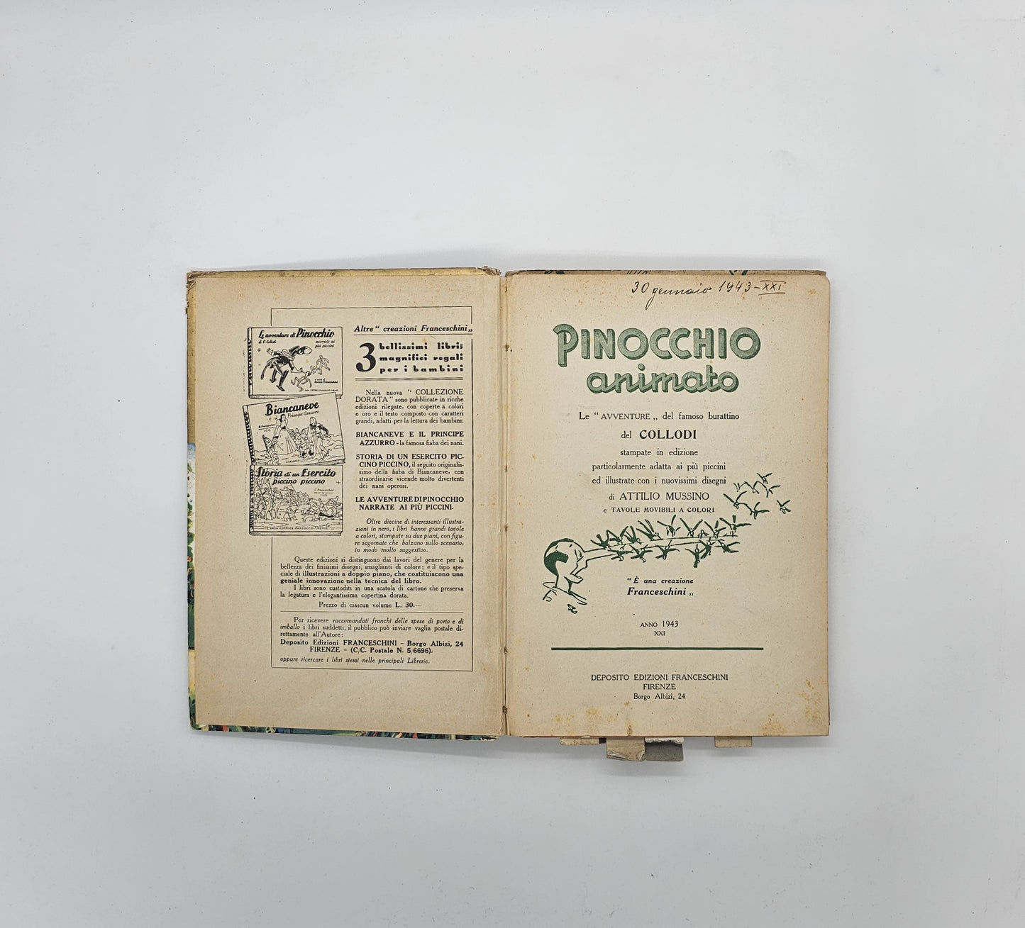 Pinocchio Animato * Le famose avventure di Pinocchio con figure movibili