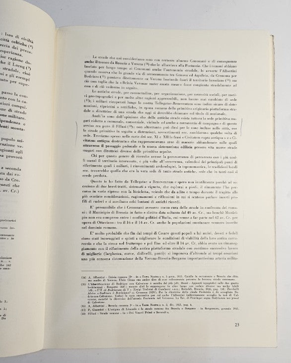 Da Tellegatae a Beneventum dell'itinerario Burdigalese: il corso dell'antica strada degli itinerari romani tra i fiumi Oglio e Mincio