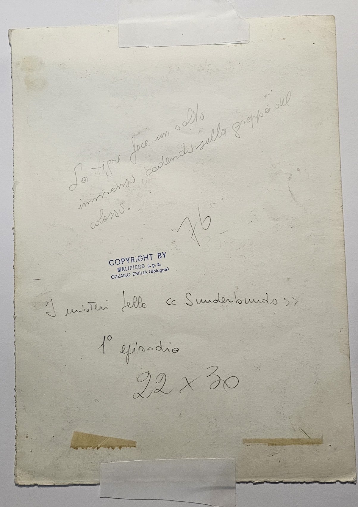 5 disegni originali di Antonio D'agostini per Malipiero