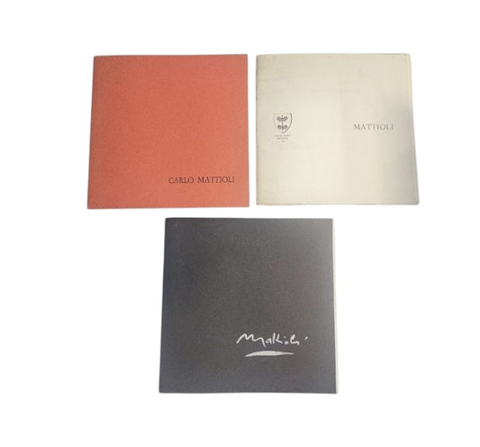 3 brochure Carlo Mattioli Mostre