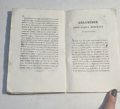 Esperienze Fisico-Chimiche Di Analisi Dell'acqua Minerale Di Bovegno di Stefano Grandoni capo speziale nell’ospedale Maggiore con l’aggiunta di alcune malattie curate dalla stessa