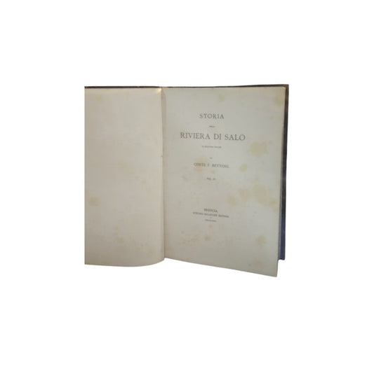 Conte Federico Bettoni – Storia della Riviera di Salò