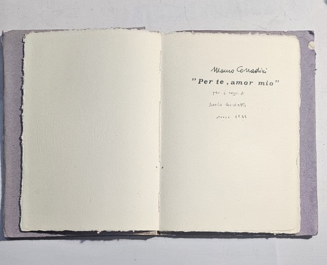 Libro d'artista Mauro Corradini per i segni di Danilo Guidetti 1988