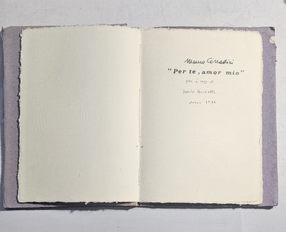 Libro d'artista Mauro Corradini per i segni di Danilo Guidetti 1988