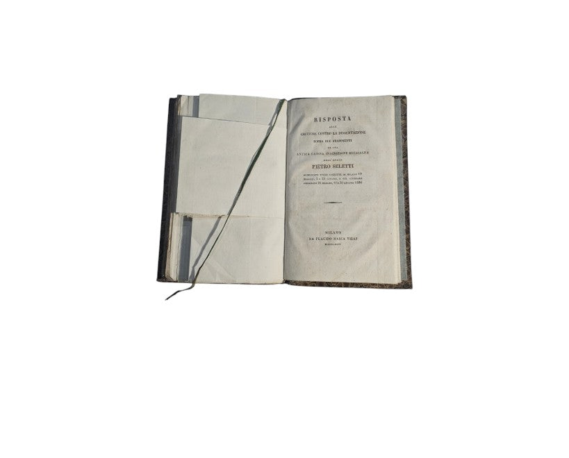 Pietro Seletti Sopra due frammenti di un'antica latina inscrizione bresciana Dissertazione storico-critica