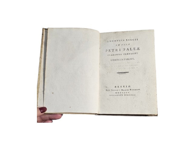 Ludovici Riccii De vita Petri Faleae clarensis praepositi commentarius