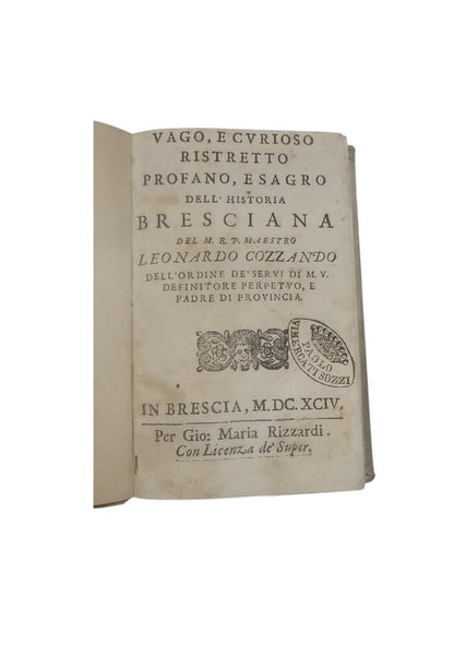 Vago, e curioso ristretto profano e sagro dell'historia bresciana
