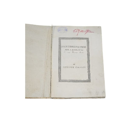 Giuseppe Colpani - Iscrizione poetiche per i ritratti di vari uomini illustri