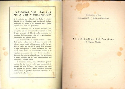 La solitudine dell'artista - Eugenio Montale