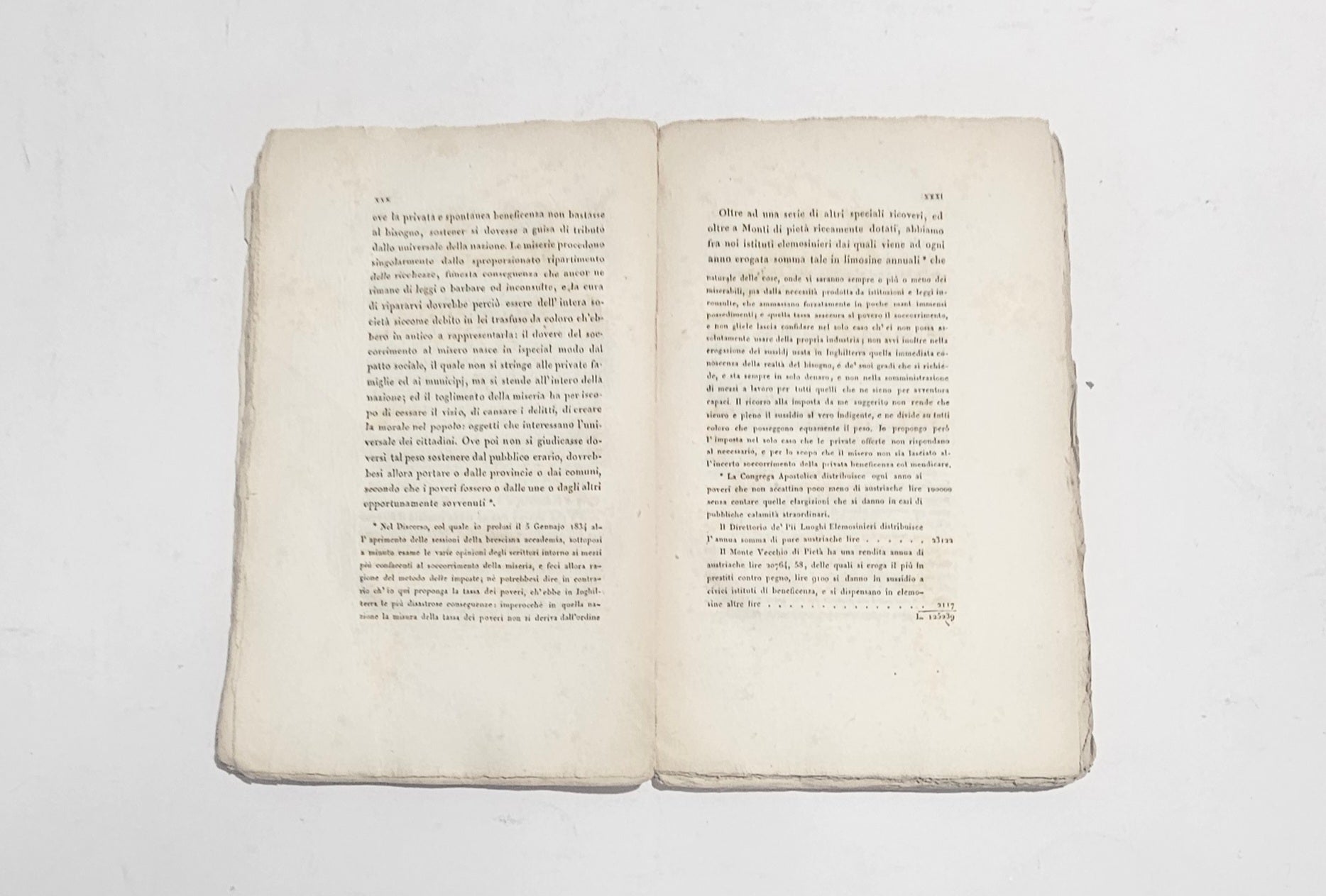 Interno Dei Mezzi di Scemare la Miseria Giuseppe Saleri Brescia 1837 Tipografia Minerva