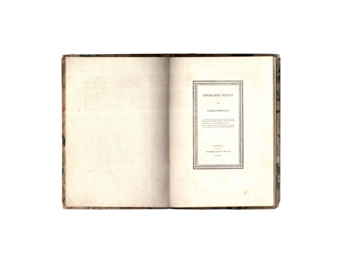 Epigrammi inediti di Carlo Roncalli